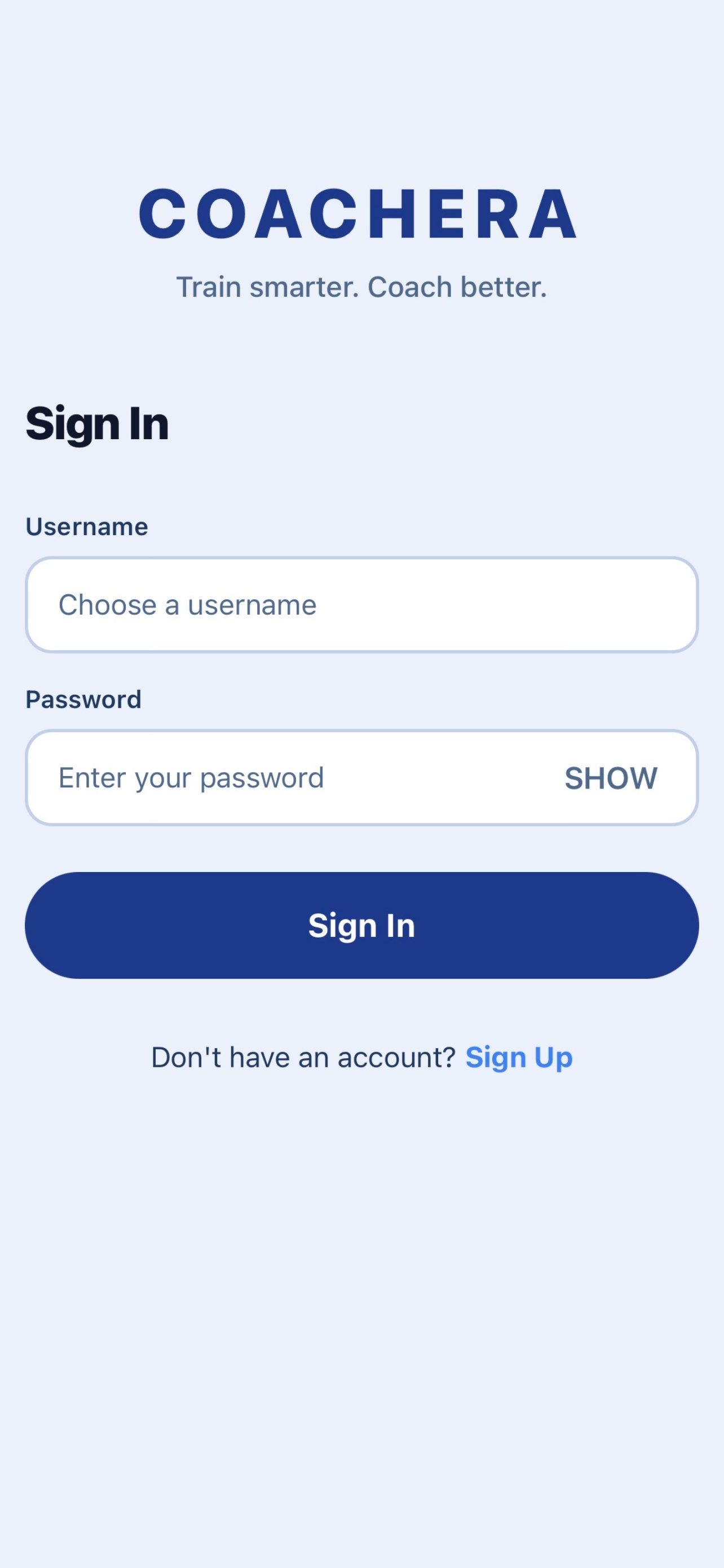 Coachera App Screenshot 1